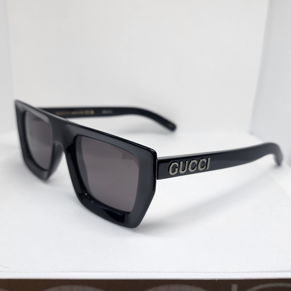 NEW AUTH Gucci GG1723S 001 Black Flat Top Sunglasses Unisex